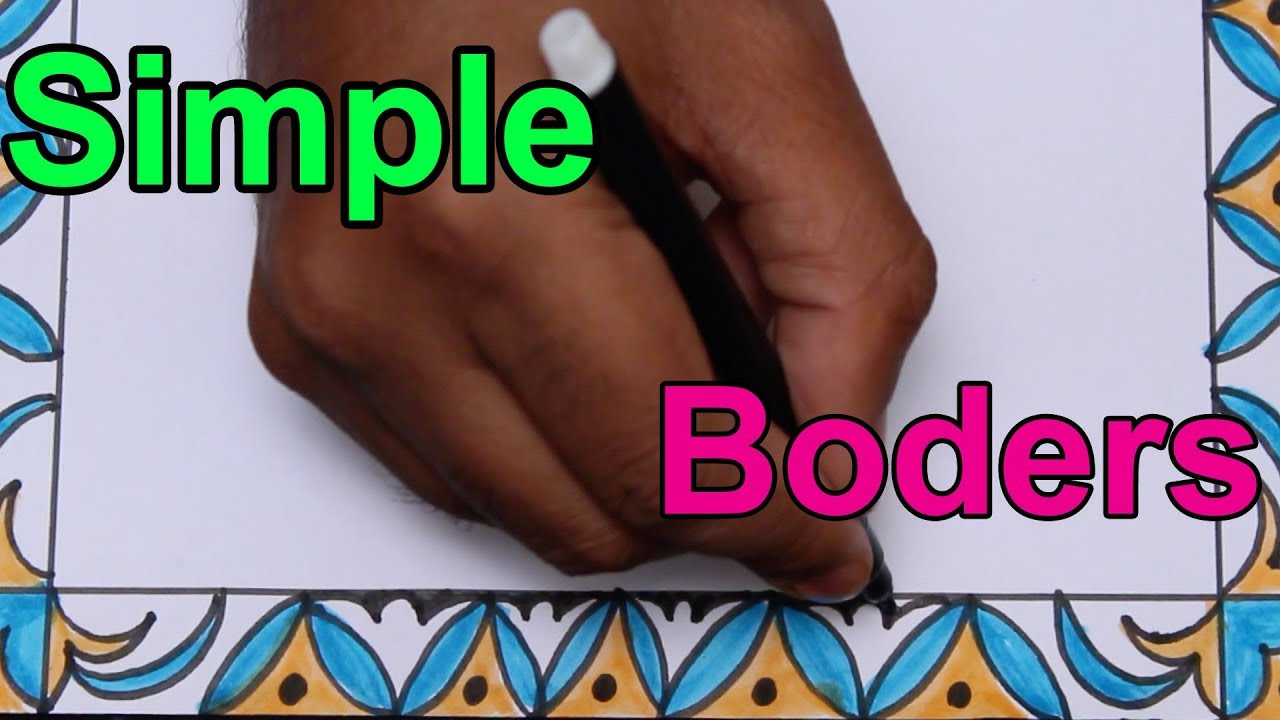 4 in1simple border design for project || Border Designs || Border designs on paper | My Creative Hub