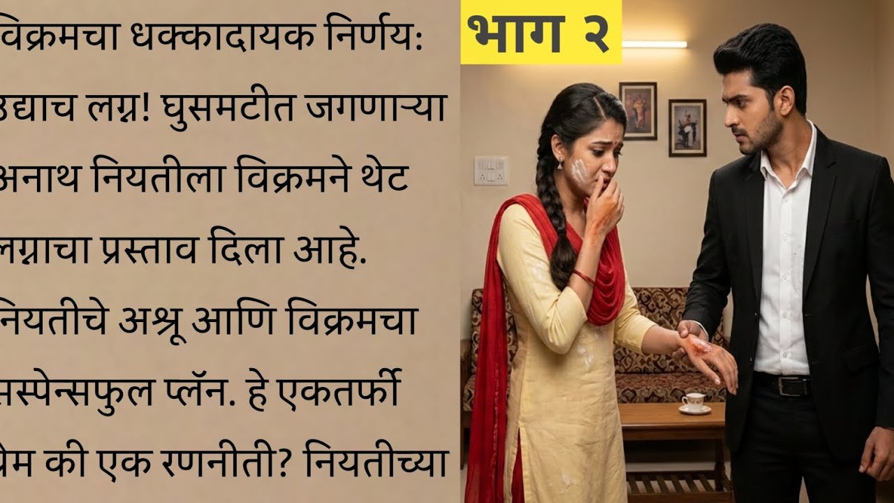 विक्रमचा धक्कादायक निर्णय: नियतीसोबत जबरदस्तीचं लग्न? | Heart touching Marathi Love Story | Part 2