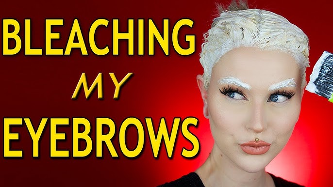 Using @manicpanicnyc Cruelty Free and Vegan Lightening bleach to bleach my  brows. If you're curious to do it you can literally bleach and…