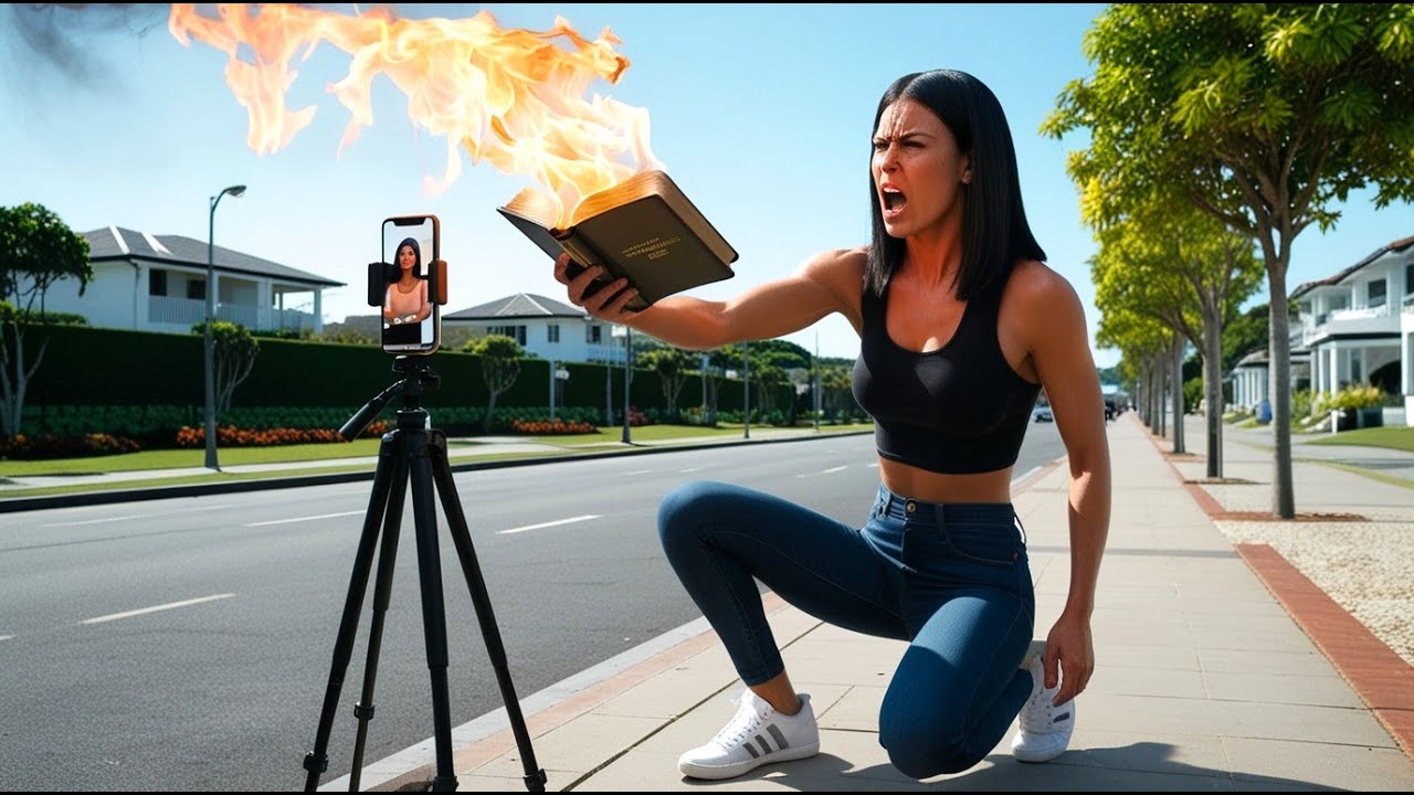 Una influencer quemó una Biblia en vivo para ganar seguidores… pero algo marcó su vida para siempre