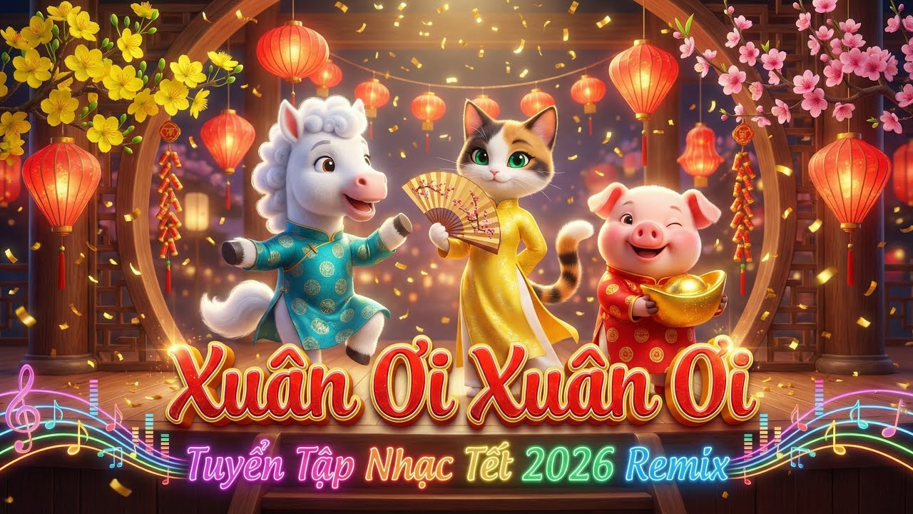 🌸💃 Xuân Ơi Xuân Ơi - LK Nhạc Xuân 2026 Hay Nhất | Mèo Lợn & Ngựa Bông Nhảy Múa | Nonstop Chào Xuân