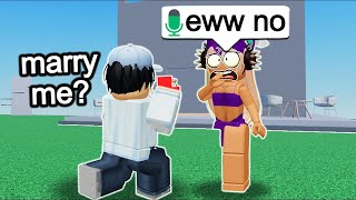 PROPOSING To Random E-GIRLS In Roblox VOICE CHAT!