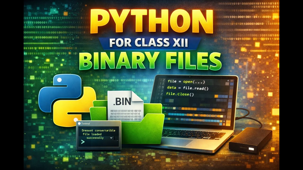 Python for Class XII- Binary Files Basic Operations & File Modes