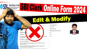 Mistakes Correction in SBI Clerk Online Form 2024 | Edit & Modify SBI Clerk Online Form 2024