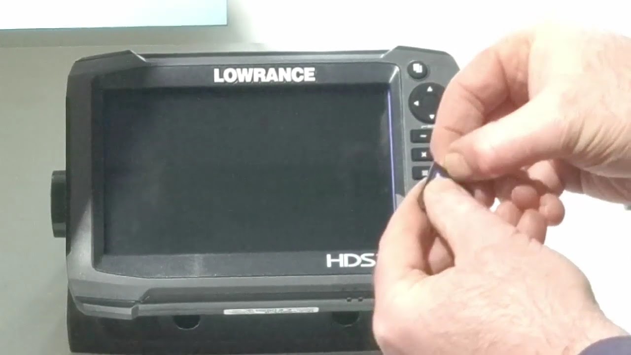 Inserting a MicroSD card into a Lowrance HDS-7 Gen3 