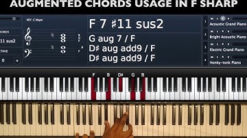 AUGMENTED CHORDS IN F SHARP (Piano Tutorial) (Instructor - Caleb Fadhili)