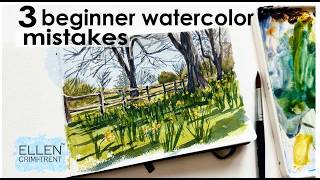 3 Beginner watercolor mistakes and how to fix them