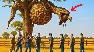 Fearless Rescuers Save Vulture From Giant Mutant Python Attack 🐍🦅