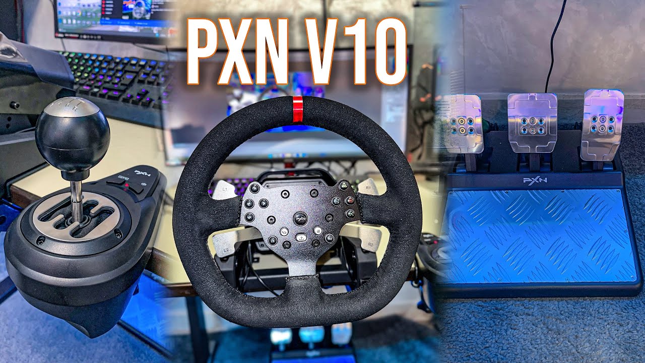 PXN V10 FFB Volant de Course de Jeu pour PC/PS4/XBOX One/ et XBOX Seri
