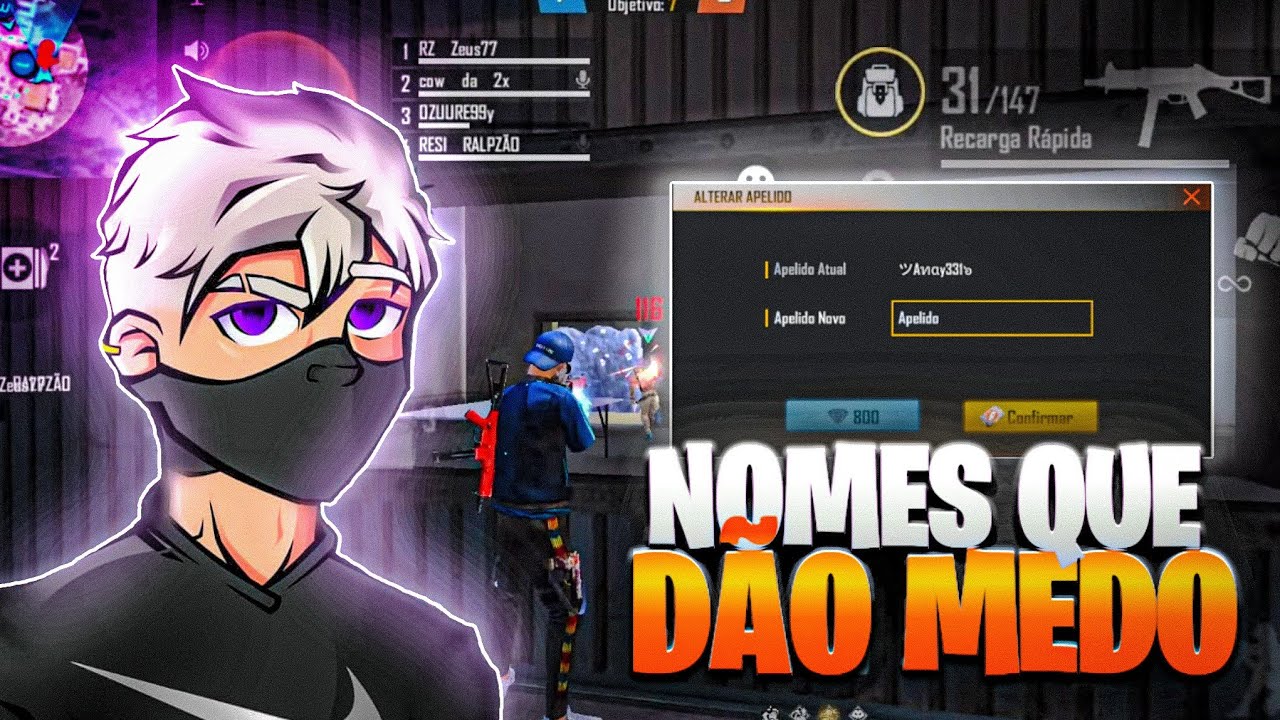 nomes instaplayer ff masculino