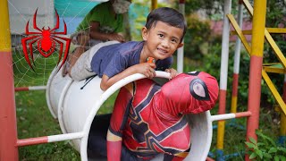 BERMAIN BERSAMA SPIDERMAN DI DUNIA NYATA 🕷️| Ali vlog