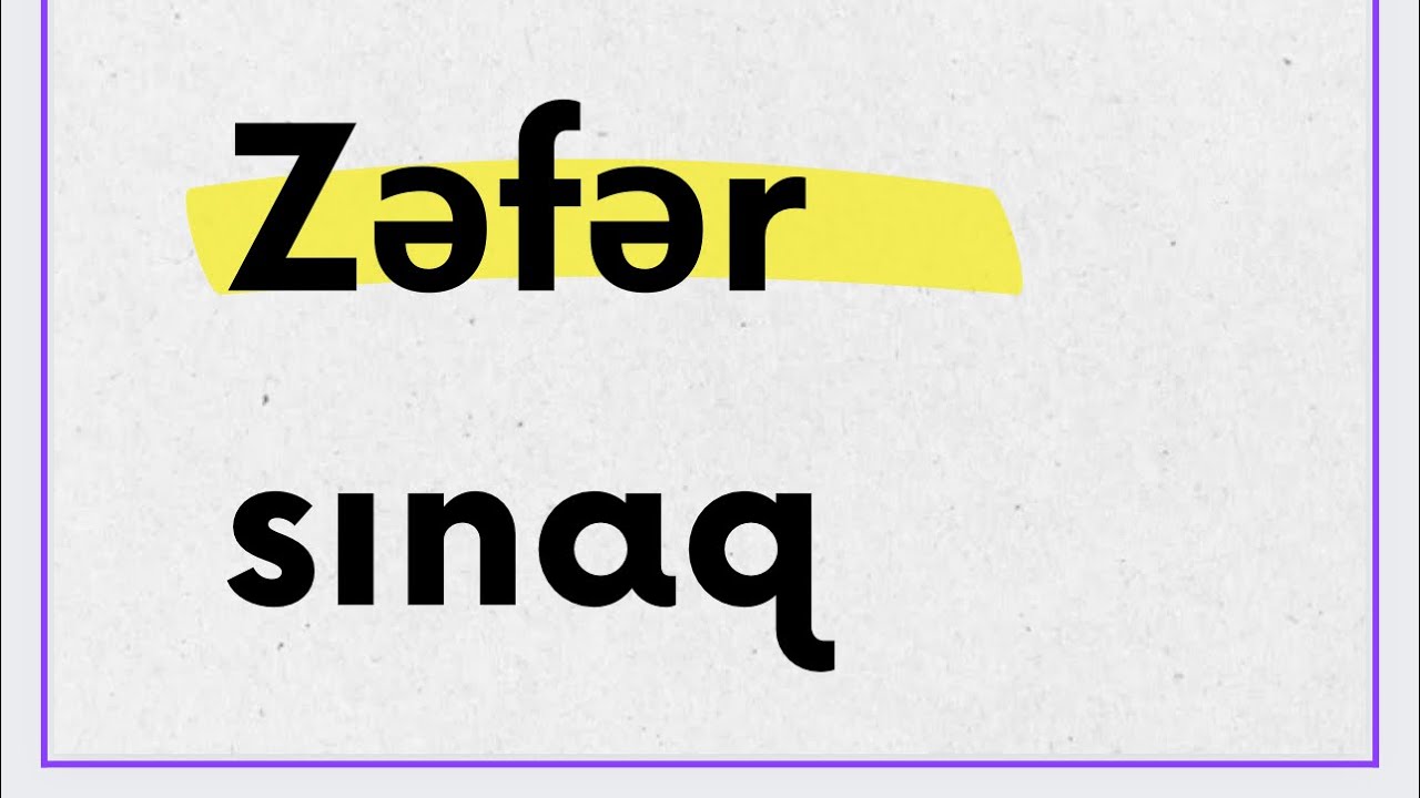 Zəfər Sınaq 8. sadə asan və tez izah ✅ Miq/Sertifikasiya