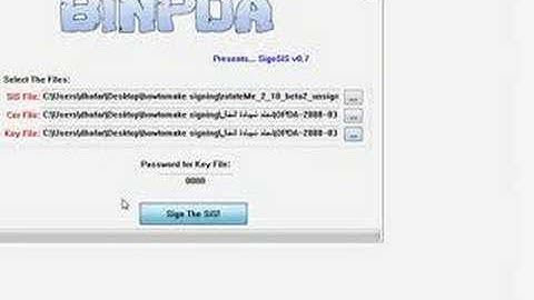 how to sign symbian app كيفية تسجيل البرامج الغير معتمدة