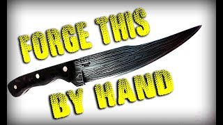 Hand Forging a Twisted Damascus Pattern Knife   Part 2