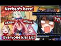 Everyone Aggressively Kisses Liz When Nerissa Raids the Stream [Hololive EN]