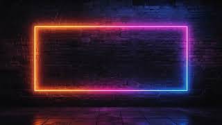 Neon Gradient Border Frame Loop 4K