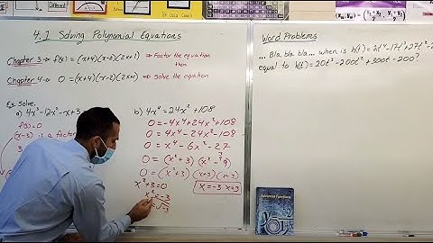 4.1 Solving Polynomial Equations (Grade 12 University MHF4U)