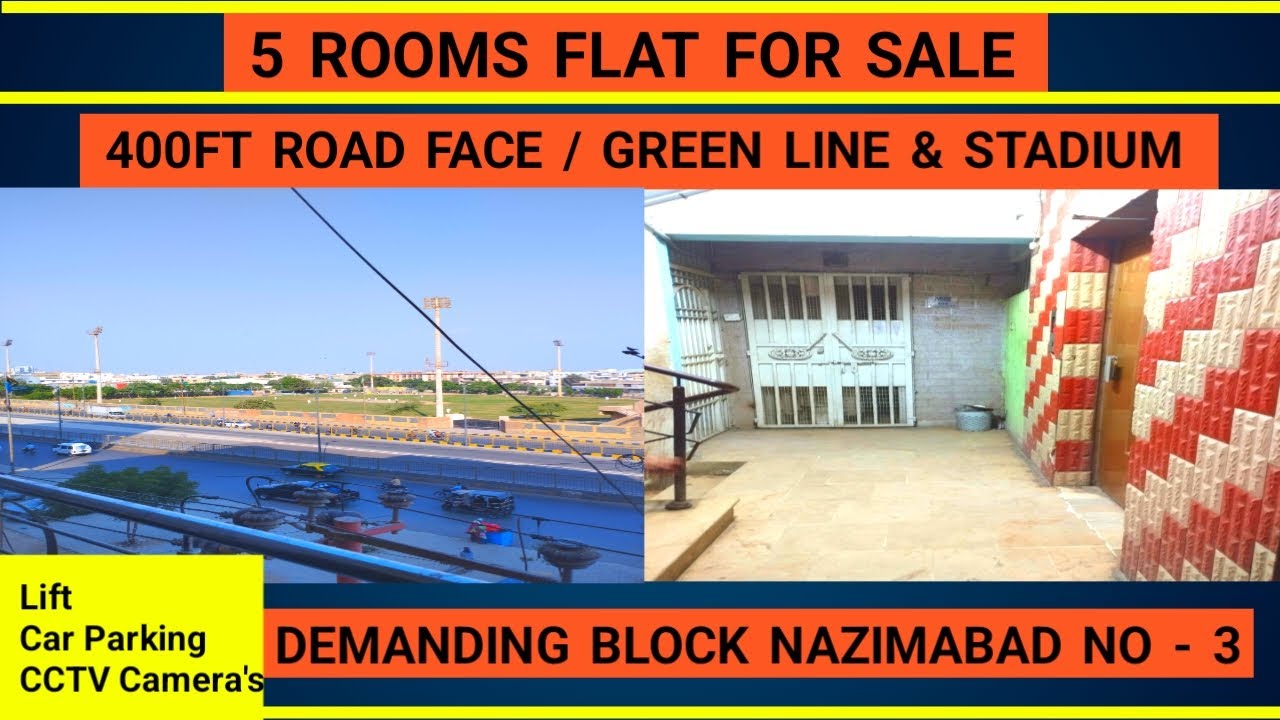 3 Bed DD Flat For Sale In Nazimabad 400ft Road Face Demand 85 Lacs 3-bed-dd-flat-for-sale-in-nazimabad-400ft-road-face-demand-85-lacs