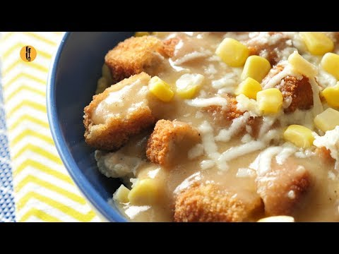 garlic-mashed-potatoes-&-chicken-nuggets-bowl-recipe-by-food-fusion