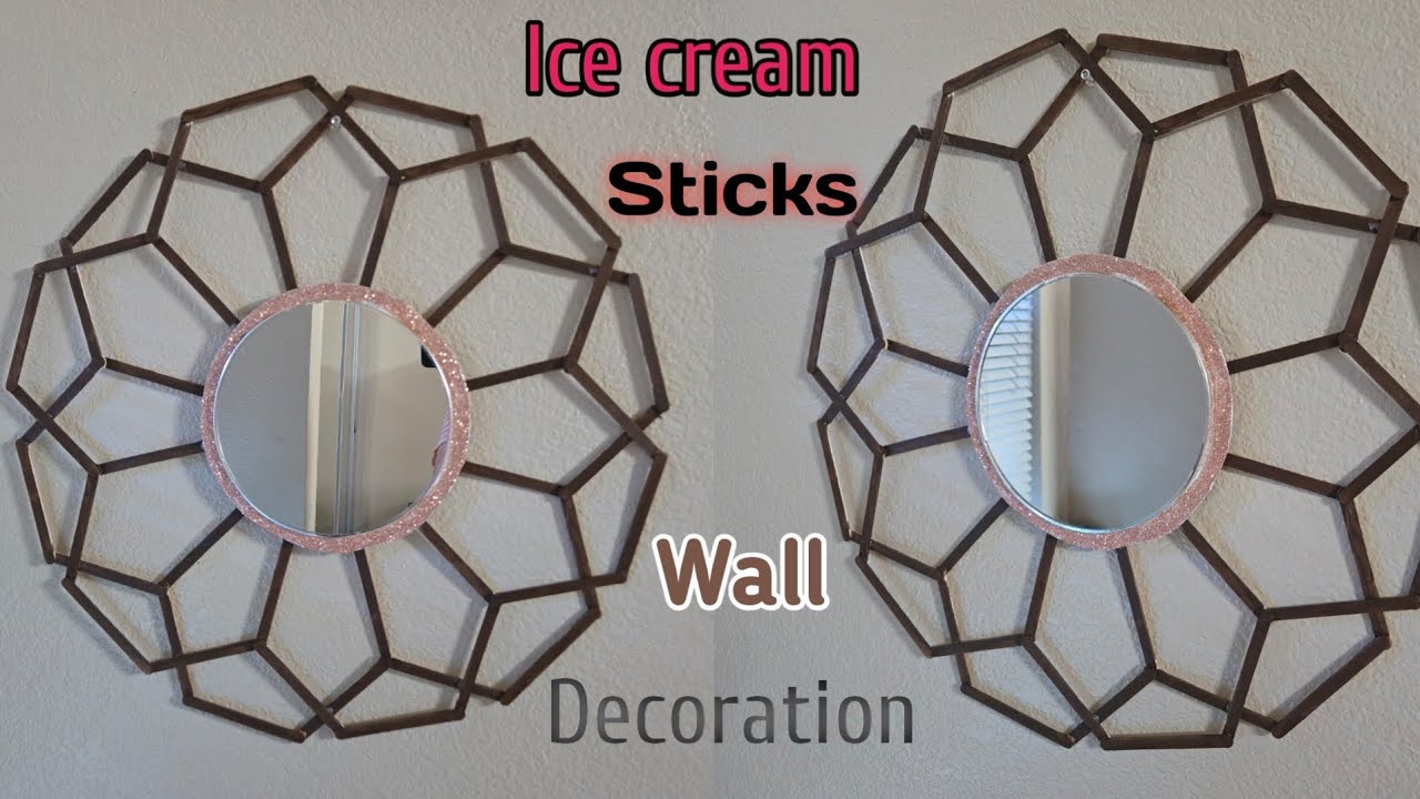 Ice Cream Sticks Wall Decor | Diy Wall Decor | Home decor ideas | Ice Cream Sticks Craft Idea |