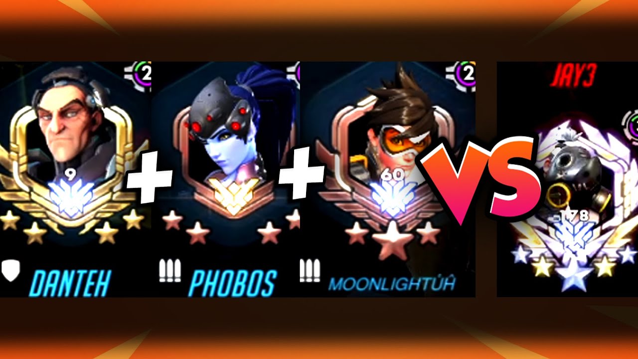 IDDQD SOLDIER 76 + DANTEH SIGMA + MOONLIGHT VS JAY3! [ OVERWATCH SEASON 25 TOP 500 ]