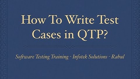 QTP Test Case, Record Run Settings in QTP - Software Testing Training - Rahul
