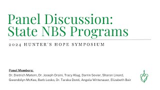 Panel Discussion  State NBS Programs