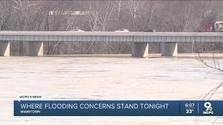 Flooding concerns lessen as Great Miami River crests under flood stage