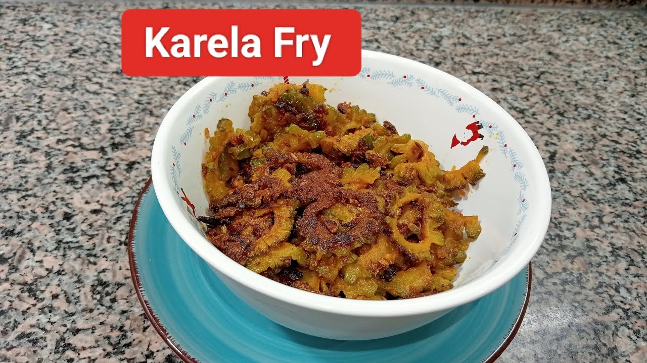 Karela Fry Recipe Pyaz Karela fry Bitter gourd fry Sabji recipe