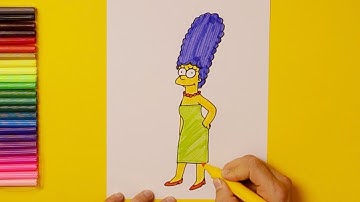 How to draw Marge (The Simpsons)