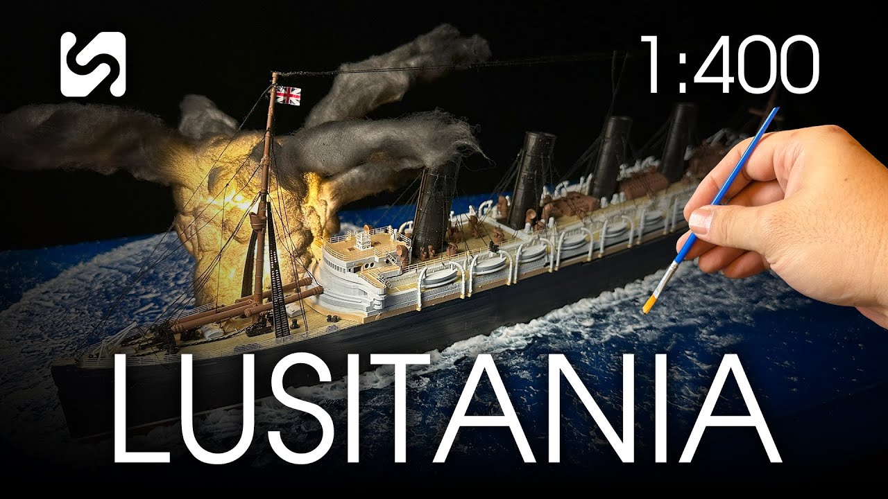 The moment the Lusitania was hit. | 3D Printed Miniatures Scene | Anycubic M7 Pro