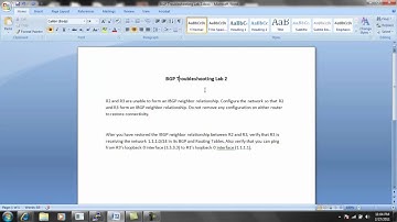 Border Gateway Protocol BGP Troubleshooting Lab 2