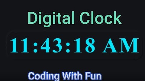 Digital Clock in JS | JavaScript Tutorials | Coding With Fun