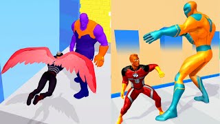 Game Comparison: Superhero Run vs Hero Evolve Runner Gameplay New Update Level - Game PikaName