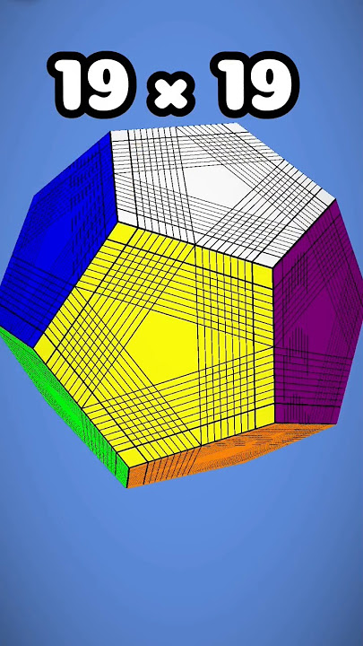 Megaminx cube  1×1 to 19×19. #shrots #rubikscube #megamix