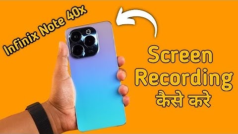 screen recording with sound infinix note 40x, infinix note 40x me screen recording kaise karen