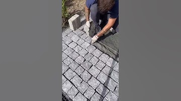 the process of installing natural stone on the floor #shortvideo
