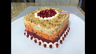 Изумительный Салат без мяса ТРИ ЖЕЛАНИЯ. Как украсить салат за 7 минут чтобы всех очаровать. Изумительный Салат без мяса ТРИ ЖЕЛАНИЯ. Как украсить салат за 7 минут чтобы всех очаровать.