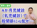 【先天性股関節脱臼・発育性股関節形成不全】４か月児健診(乳児健診)で股関節を再検査と言われたら