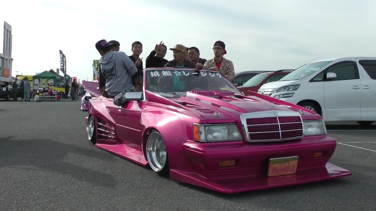 旧車エキスポ16 パレード 旧車天国 竹ヤリ 暴走 シャコタン 車高短 Youtube