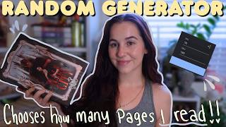 random generator decides how many pages I read everyday 🎲🔢