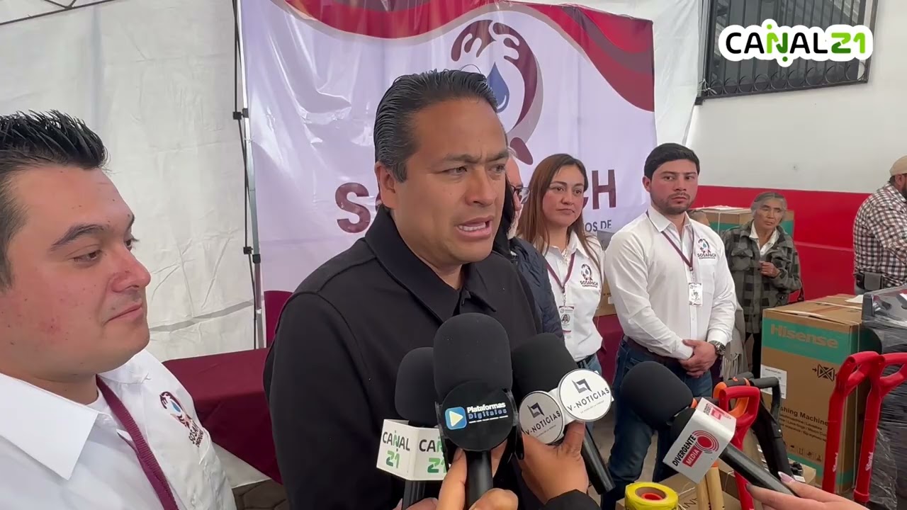 Juan Rivera Trejo presidente municipal, informa sobre la reciente entrega de equipamiento a Sosapach