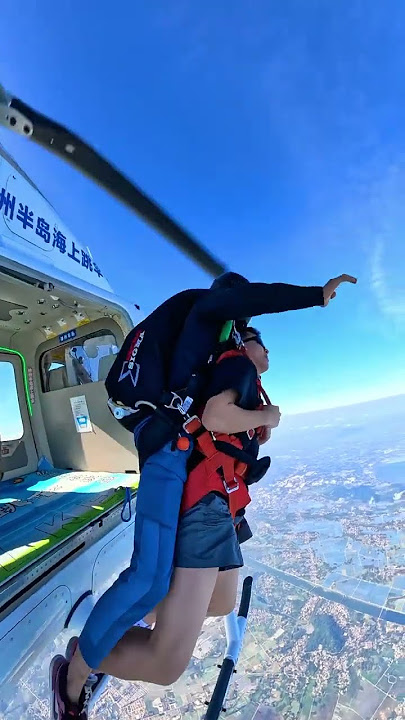 Skydiving at 13000 ft! #paragliding #skydiving #adventure #top #shorts #skydive #status