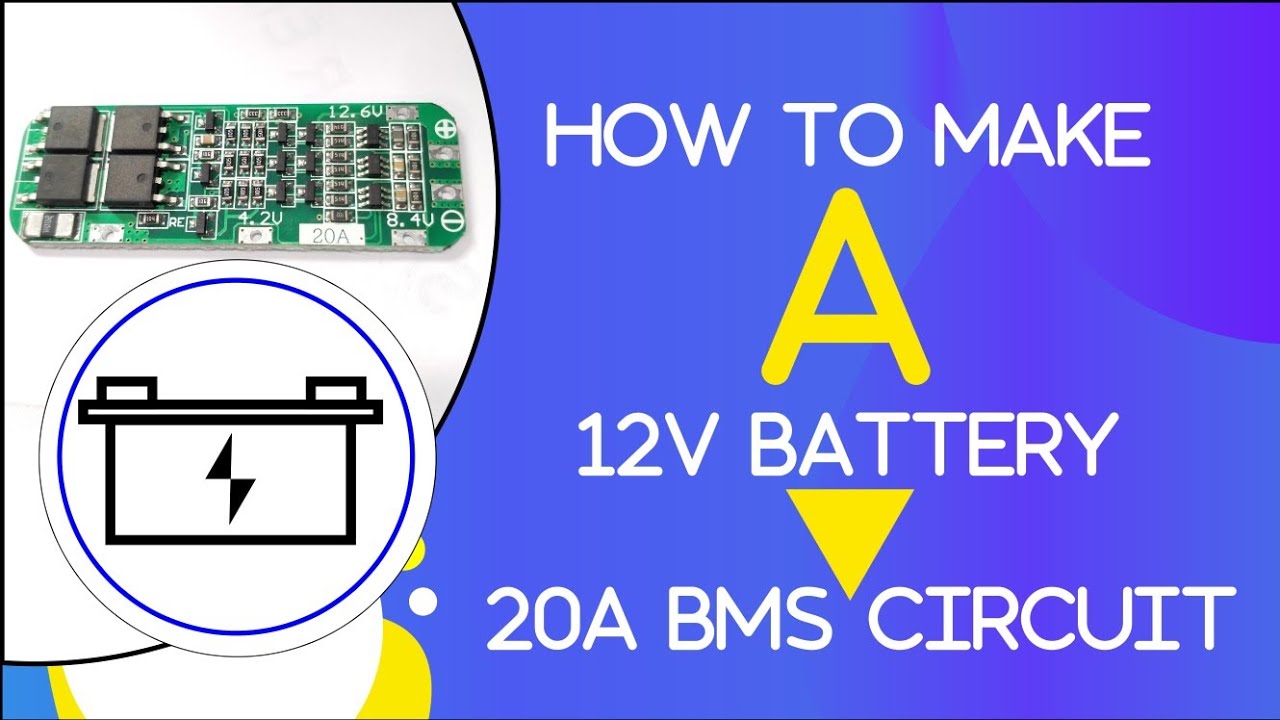 How to make a 12v Battery 20A BMS circuit | Lithium Battery BMS circuit ...