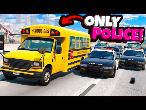 School Bus Chase But All the Traffic is Police Cars in BeamNG Drive Mods!