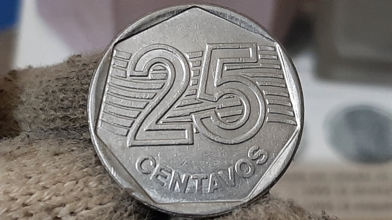 MOEDA ESCASSA COM REVERSO HORIZONTAL VOCÊ TEM UMA? 25 CENTAVOS ANO 1995 VALOR $ 160 A 180 REAIS 🥳