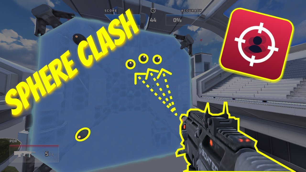Mobile aim training 3D Aim Trainer Sphere clash. Perfect warm