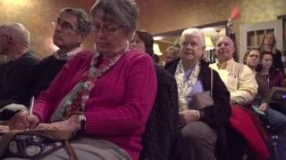 Rep. Dave Brat addresses fiery crowd at town hall
