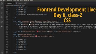 Information Frontend Development Live Class 2 | Day 6 | basic css Update