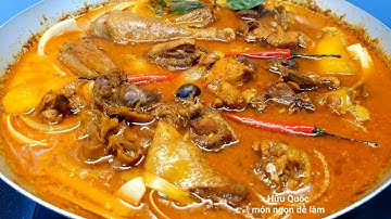 CÁCH NẤU CÀ RI GÀ nước cốt dừa béo ngậy thơm ngon